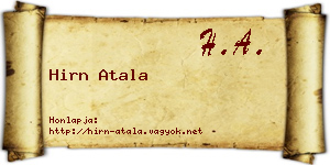 Hirn Atala névjegykártya